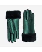 Gants cuir 100% mouton-21429SH-loden-metallic