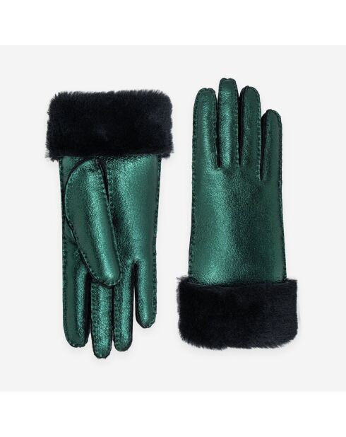 Gants cuir 100% mouton-21429SH-loden-metallic