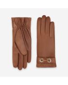 Gants cuir agneau-100% cachemire-21556CA-cork