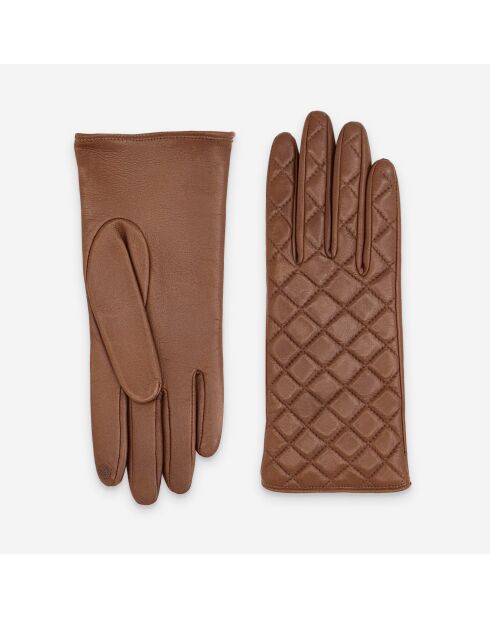 Gants cuir agneau-100% soie-Tactile-21550SN-cork