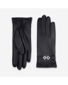 Gants cuir agneau-100% Soie-Tactile-21574SN-noir