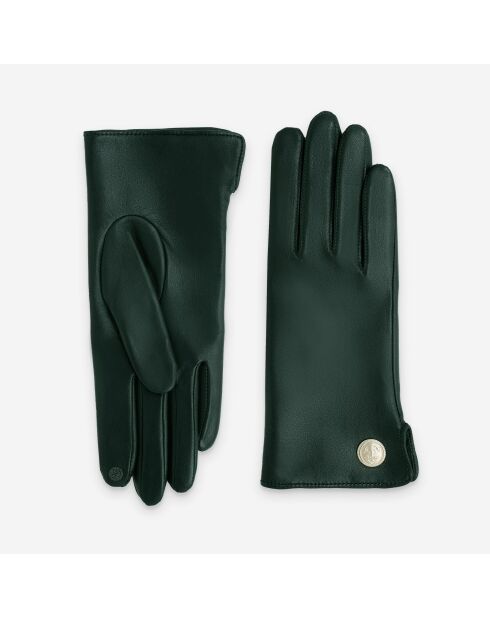 Guantes de piel de cordero - 100% seda - táctiles - 21524sn-pine
