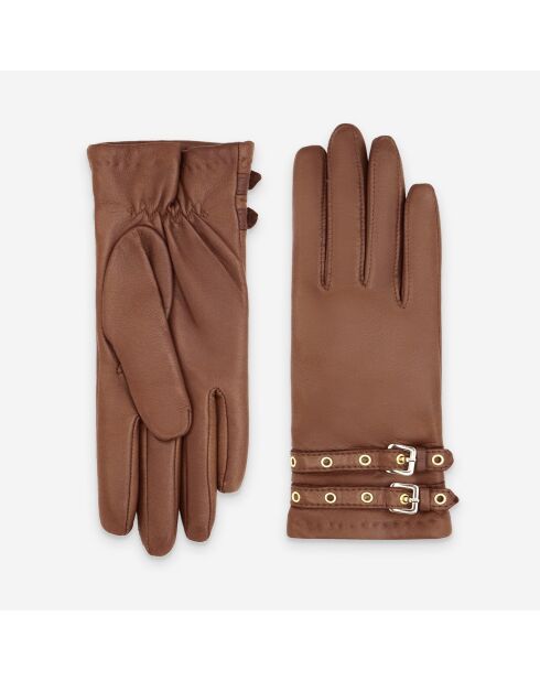 Gants cuir agneau-100% cachemire-21549CA-cork