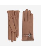 Gants en laine mélangé Mélina noisettes