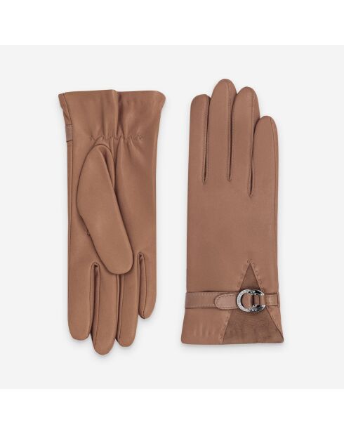 Gants en laine mélangé Mélina noisettes