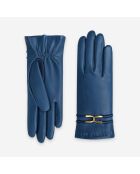 Gants cuir agneau-20%cachemire 40% laine 40% nylon-21643CA-bleu-peony