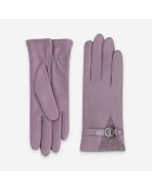 Gants en laine mélangé Mélina mauves