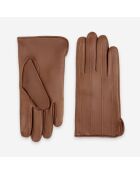 Gants cuir agneau-100% cachemire- 22107CA-cork