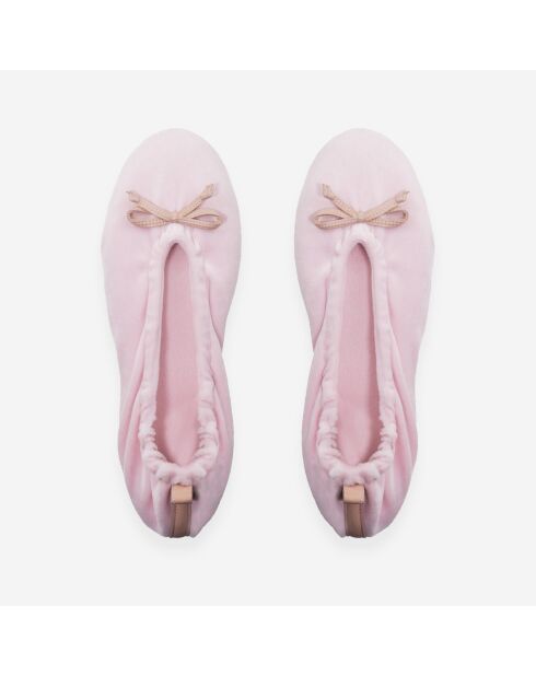 Ballerine rosa-rosa con fiocco piccolo
