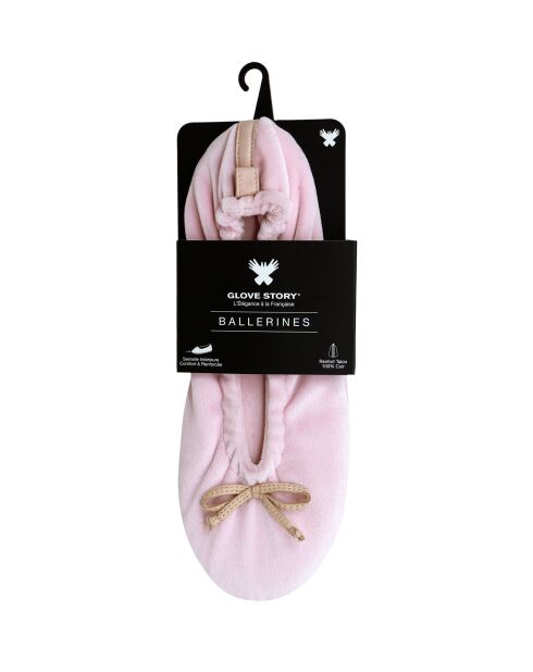 Roze-roze ballerina's met kleine strik