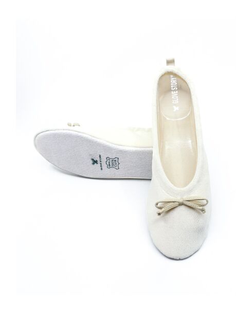 Ballerines petit noeud beige-Beige