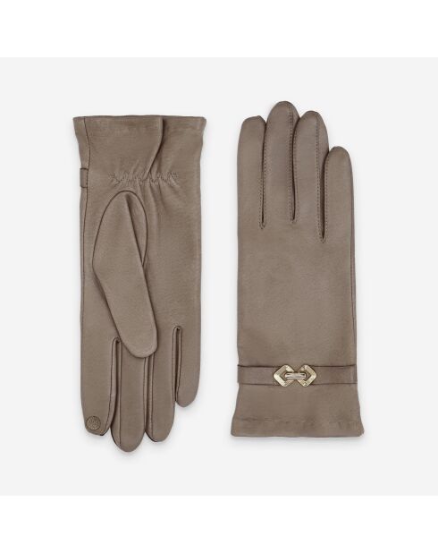 Gants cuir agneau-100% Soie-Tactile-21574SN-stone