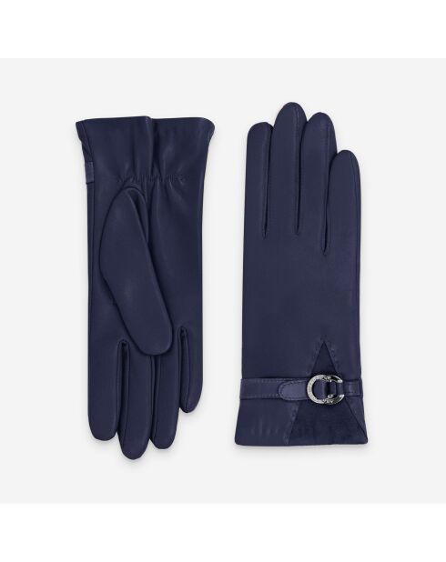 Gants cuir agneau-20%cachemire 40% laine 40% nylon-21639CA-deep-blue