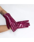 Gants cuir agneau-100% soie-21631ST-framboise