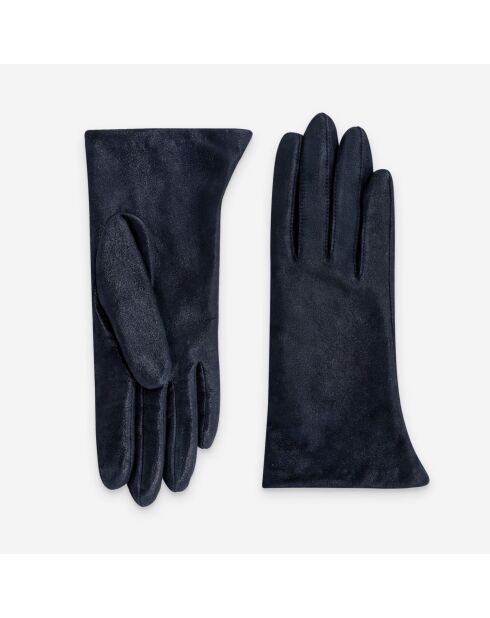 Gants cuir agneau-100% soie-21632ST-deep-blue