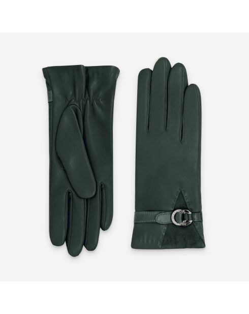 Gants cuir agneau-20%cachemire 40% laine 40% nylon-21639CA-pine