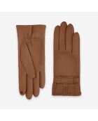 Gants cuir agneau-100% soie-Tactile-21594SN-cork