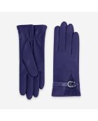 Gants cuir agneau-20%cachemire 40% laine 40% nylon-21639CA-royal-blue
