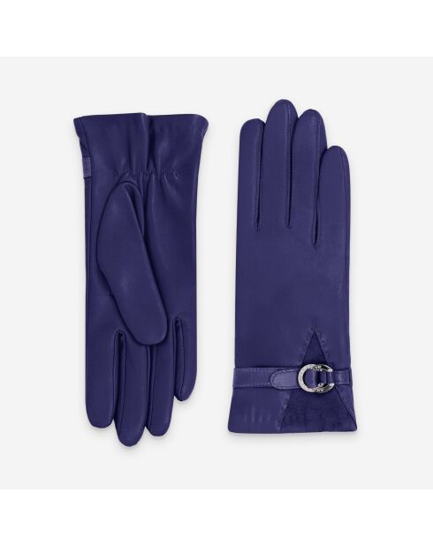 Gants cuir agneau-20%cachemire 40% laine 40% nylon-21639CA-royal-blue