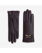 Gants cuir agneau-20%cachemire 40% laine 40% nylon-21643CA-bordeaux