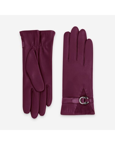 Gants cuir agneau-20%cachemire 40% laine 40% nylon-21639CA-sunset-red