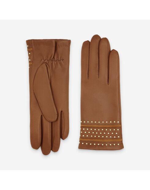 Gants cuir agneau-100% laine-21593TR-cork