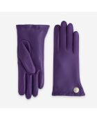 Gants cuir agneau-100% cachemire-21525CA-violet