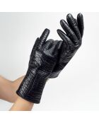 Gants cuir agneau-20%cachemire 40% laine 40% nylon-21634CA-noir