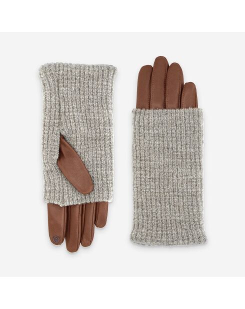 Gants cuir agneau-100% soie-Tactile-21576SN-cork