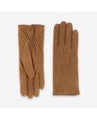 Gants cuir agneau suédé-100% polyester (boa)-71094BA-cork