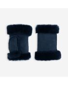 Mitaines en cuir Gabriel bleu profond