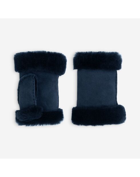 Mitaines en cuir Gabriel bleu profond