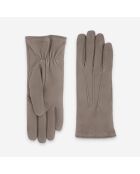Gants cuir agneau suédé-100% polyester (boa)-71094BA-stone
