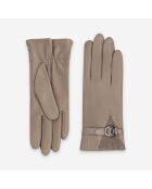Gants cuir agneau-20%cachemire 40% laine 40% nylon-21639CA-stone