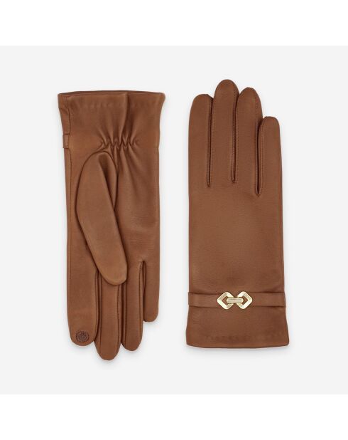 Gants cuir agneau-100% Soie-Tactile-21574SN-cork