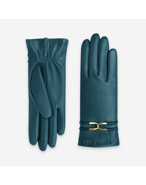 Gants cuir agneau-20%cachemire 40% laine 40% nylon-21643CA-crystal-teal
