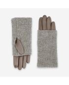 Gants cuir agneau-100% soie-Tactile-21576SN-stone