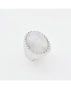 Bague en Argent Pierre de Lune blanche
