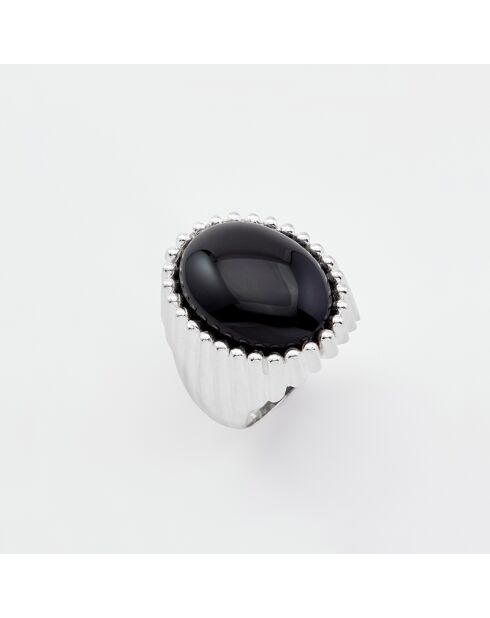 Bague en Argent Onyx noire