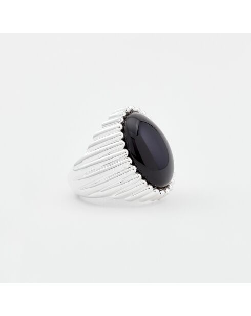 Bague en Argent Onyx noire
