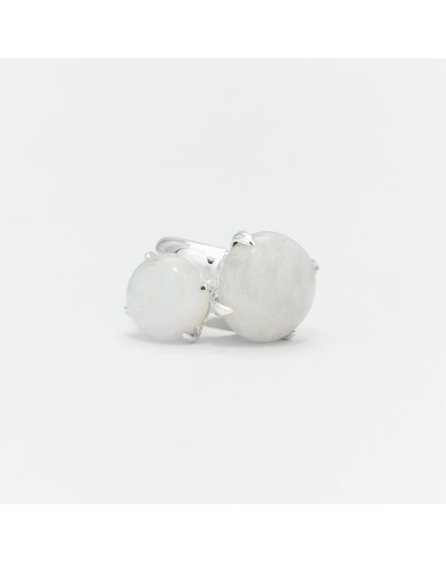 Bague en Argent Pierre de Lune blanche