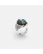 Bague en Argent Labradorite grise
