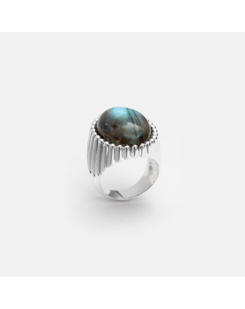 Bague en Argent Labradorite grise