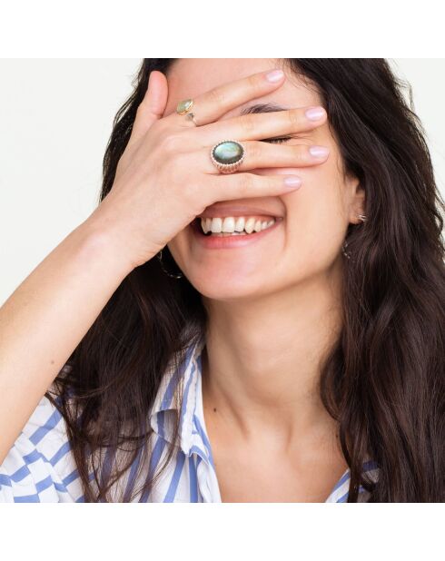 Bague en Argent Labradorite grise