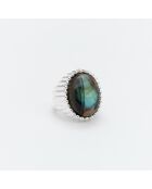 Bague en Argent Labradorite grise