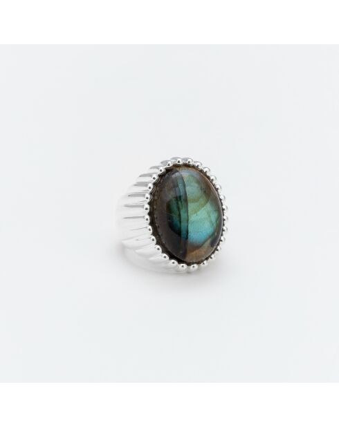 Bague en Argent Labradorite grise