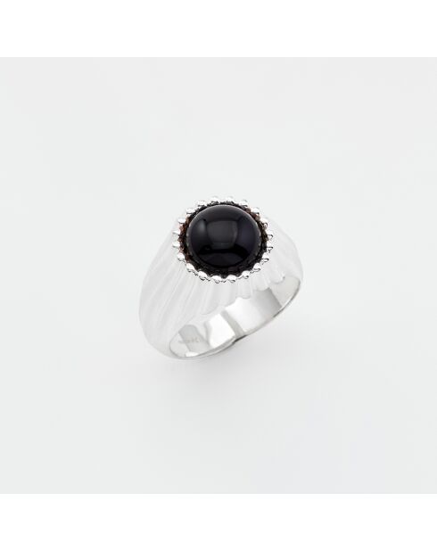 Bague en Argent Onyx noire