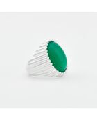 Bague en Argent Onyx verte