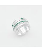 Bague en Argent Zircons verte