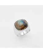 Bague en Argent Labradorite grise